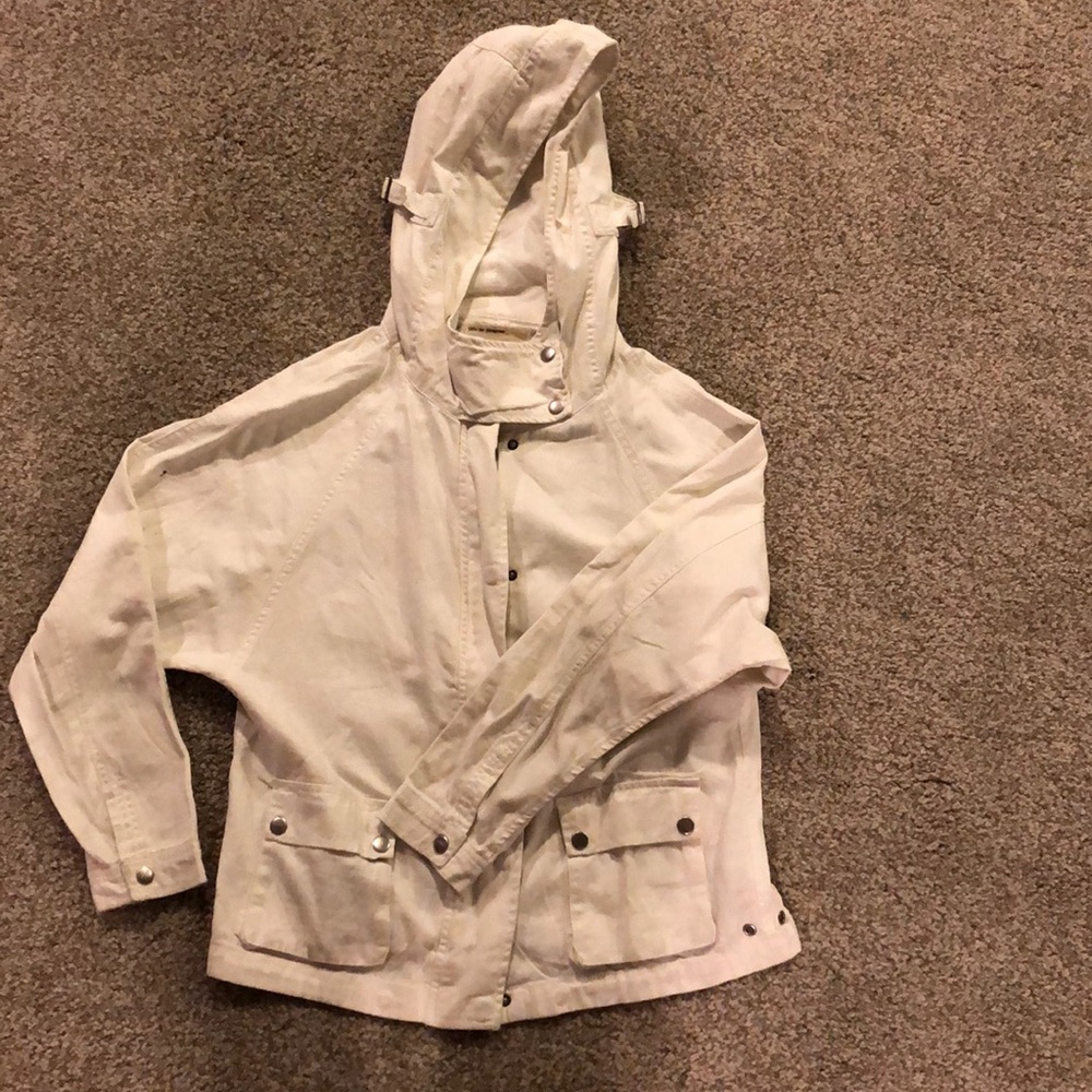 Life in Progress White Zip/Button up Jacket